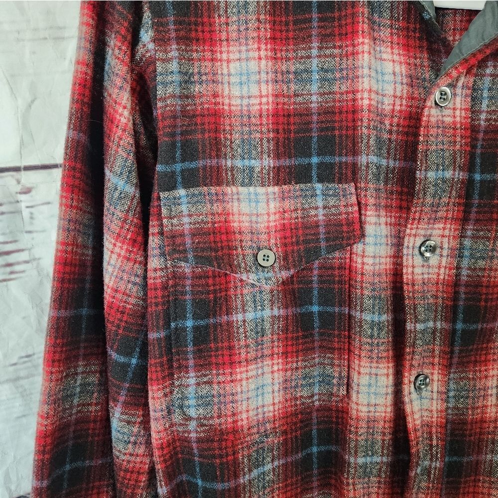 Pendleton Vintage Wool Button Front Shirt Size 15… - image 3